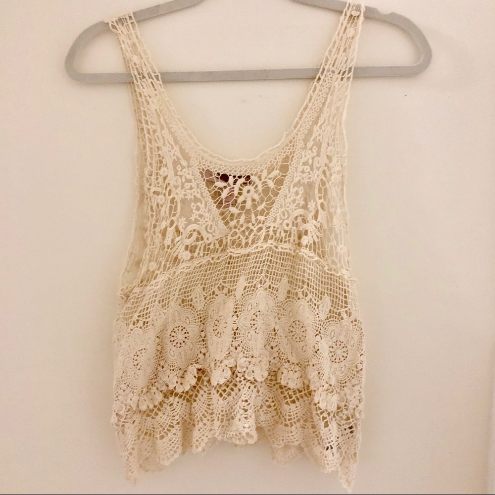 Boho cover up tank top